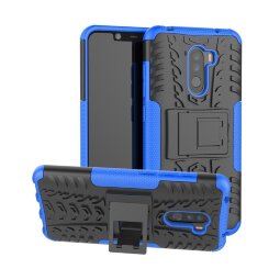 Чехол Hybrid Armor для Xiaomi Pocophone F1 / Poco F1 (черный + голубой)
