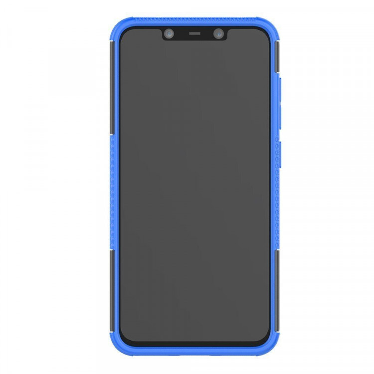 Чехол Hybrid Armor для Xiaomi Pocophone F1 / Poco F1 (черный + голубой)