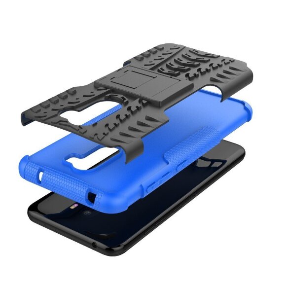 Чехол Hybrid Armor для Xiaomi Pocophone F1 / Poco F1 (черный + голубой) Чехол Hybrid Armor для Xiaomi Pocophone F1 / Poco F1 (черный + голубой)