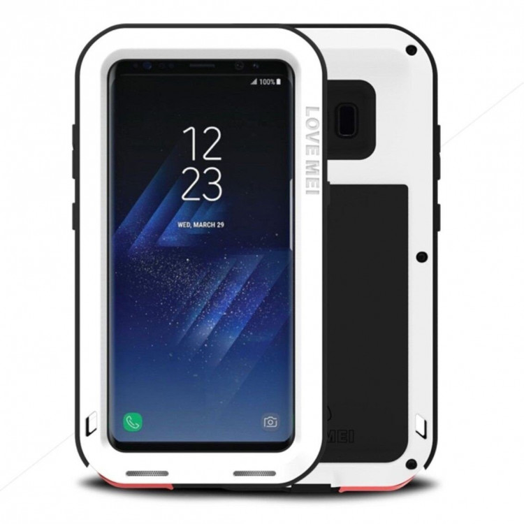 Гибридный чехол LOVE MEI для Samsung Galaxy S8+ (белый)
