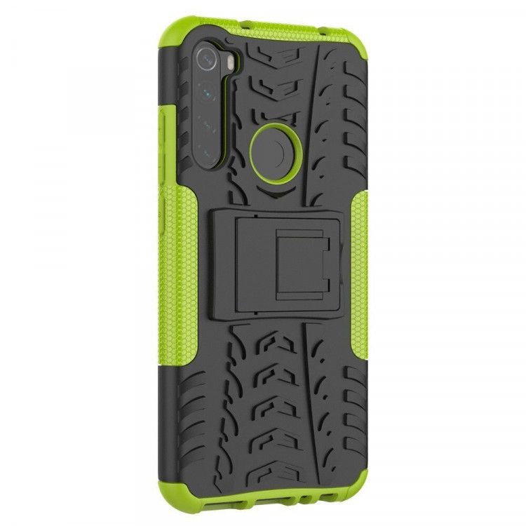 Чехол Hybrid Armor для Xiaomi Redmi Note 8T (черный + зеленый)
