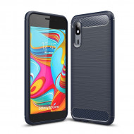 Чехол-накладка Carbon Fibre для Samsung Galaxy A2 Core (темно-синий) Чехол-накладка Carbon Fibre для Samsung Galaxy A2 Core (темно-синий)
