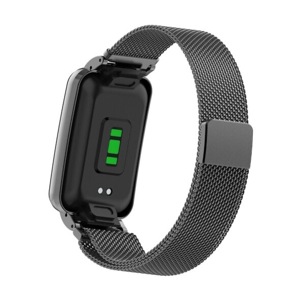 Миланский сетчатый браслет для Xiaomi Smart Band 7 Pro (черный)