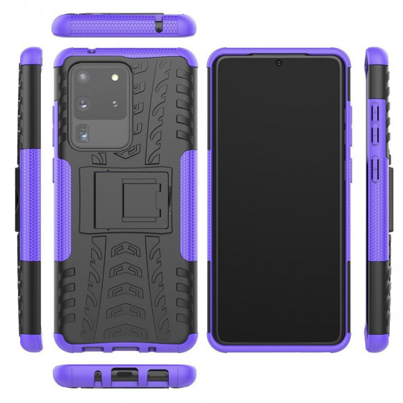 Чехол Hybrid Armor для Samsung Galaxy S20 Ultra (черный + фиолетовый) Чехол Hybrid Armor для Samsung Galaxy S20 Ultra (черный + фиолетовый)