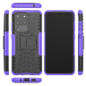 Чехол Hybrid Armor для Samsung Galaxy S20 Ultra (черный + фиолетовый)