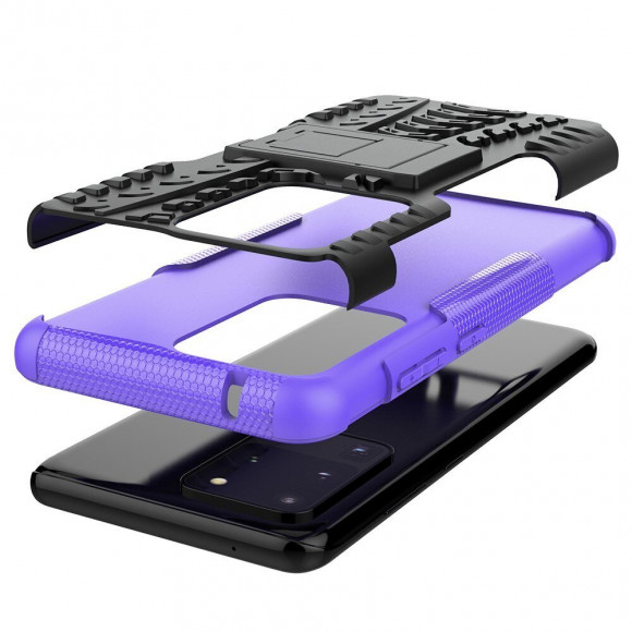 Чехол Hybrid Armor для Samsung Galaxy S20 Ultra (черный + фиолетовый) Чехол Hybrid Armor для Samsung Galaxy S20 Ultra (черный + фиолетовый)