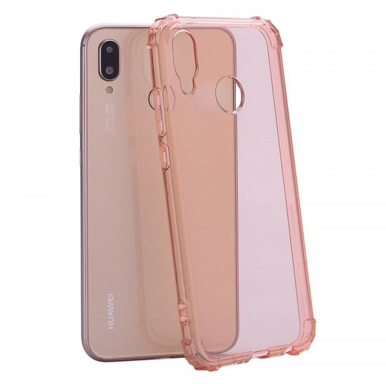Силиконовый чехол с усиленными бортиками для Huawei P20 Lite / nova 3e (розовый)