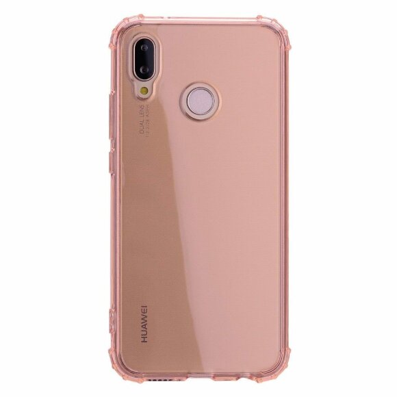 Силиконовый чехол с усиленными бортиками для Huawei P20 Lite / nova 3e (розовый) Силиконовый чехол с усиленными бортиками для Huawei P20 Lite / nova 3e (розовый)