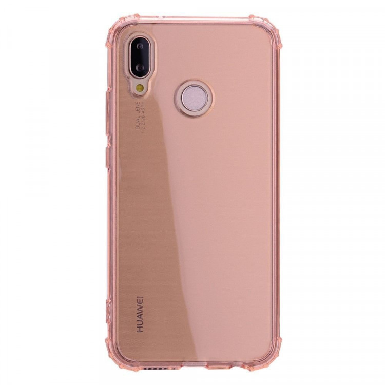 Силиконовый чехол с усиленными бортиками для Huawei P20 Lite / nova 3e (розовый)
