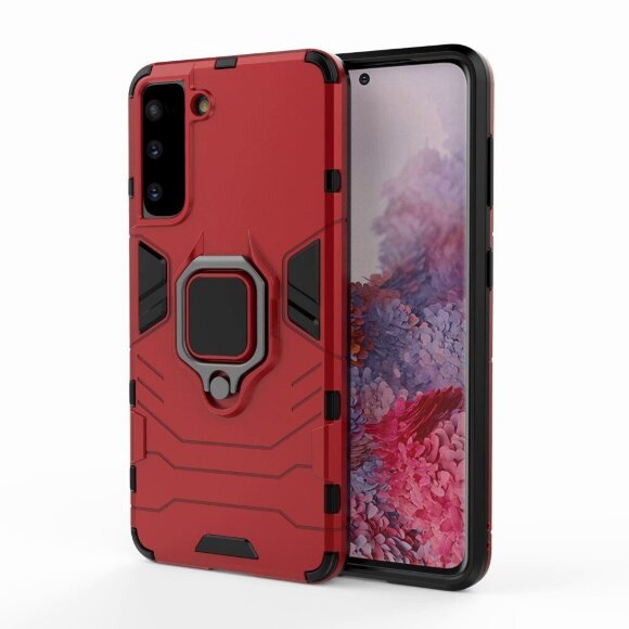 Чехол Armor Ring Holder для Samsung Galaxy S21 (красный) Чехол Armor Ring Holder для Samsung Galaxy S21 (красный)