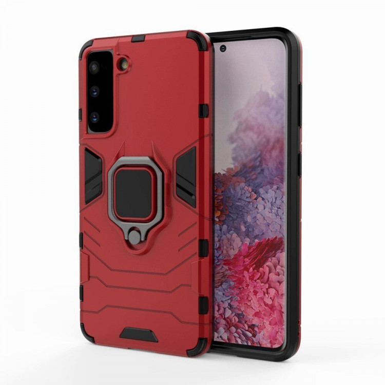 Чехол Armor Ring Holder для Samsung Galaxy S21 (красный)