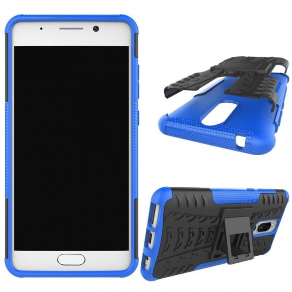 Чехол Hybrid Armor для Huawei Mate 9 Pro (черный + голубой)