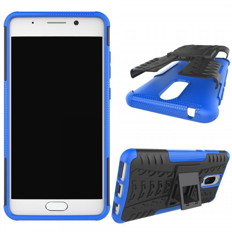 Чехол Hybrid Armor для Huawei Mate 9 Pro (черный + голубой)