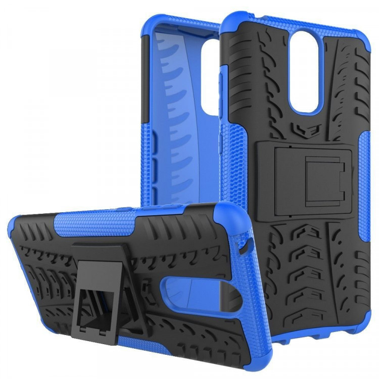 Чехол Hybrid Armor для Huawei Mate 9 Pro (черный + голубой)
