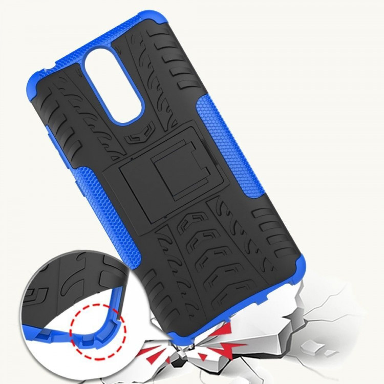 Чехол Hybrid Armor для Huawei Mate 9 Pro (черный + голубой)