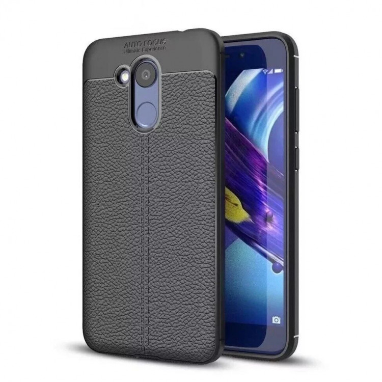 Чехол-накладка Litchi Grain для Huawei Honor 6C Pro / V9 Play (черный)