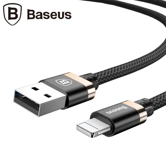 Кабель Baseus USB 3.0 - Lightning - 1,5м. (черный + золотой)