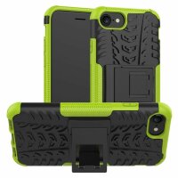 Чехол Hybrid Armor для iPhone 8 / iPhone 7 / iPhone SE (2020) / iPhone SE (2022) (черный + зеленый)
