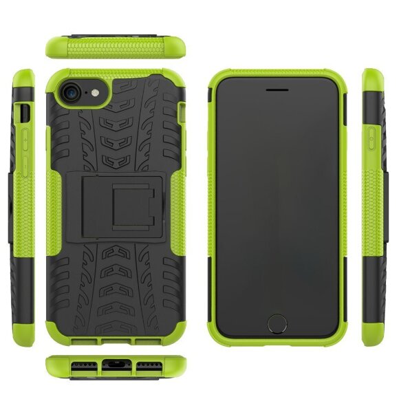 Чехол Hybrid Armor для iPhone 8 / iPhone 7 / iPhone SE (2020) / iPhone SE (2022) (черный + зеленый) Чехол Hybrid Armor для iPhone 8 / iPhone 7 / iPhone SE (2020) / iPhone SE (2022) (черный + зеленый)