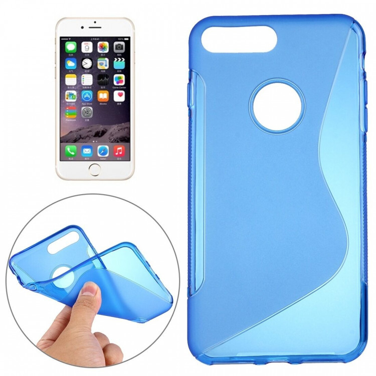 Нескользящий чехол для iPhone 7 Plus / iPhone 8 Plus (голубой)