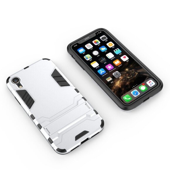 Чехол Duty Armor для iPhone XR (серебряный)