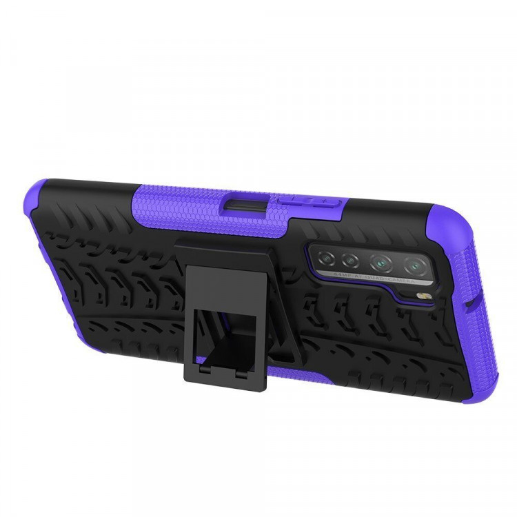 Чехол Hybrid Armor для Honor 30S (CDY-NX9A) (черный + фиолетовый)