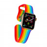 Спортивный ремешок для Apple Watch 38 и 40мм (радуга)