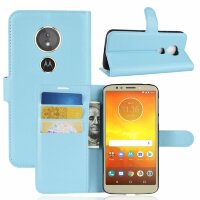 Чехол с визитницей для Motorola Moto E5 (голубой)