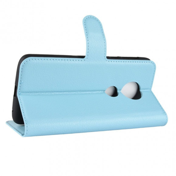 Чехол с визитницей для Motorola Moto E5 (голубой) Чехол с визитницей для Motorola Moto E5 (голубой)