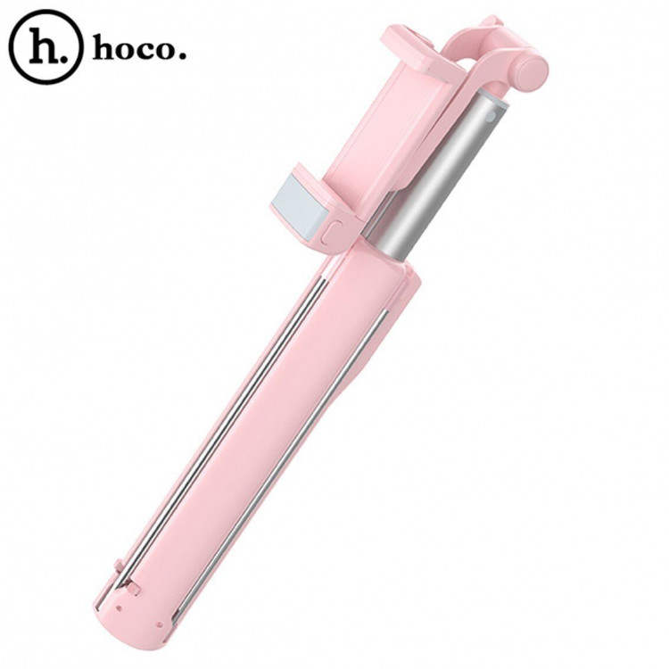Селфи - монопод с Bluetooth Hoco L = 1,1 метра (розовый)