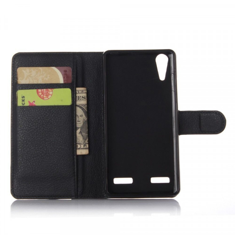Чехол с визитницей для Lenovo A6010 / A6010 Plus (черный)