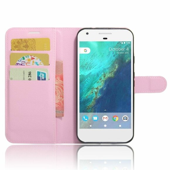 Чехол с визитницей для Google Pixel XL (розовый)