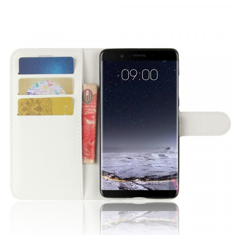 Чехол с визитницей для Nokia 8 Sirocco (белый)