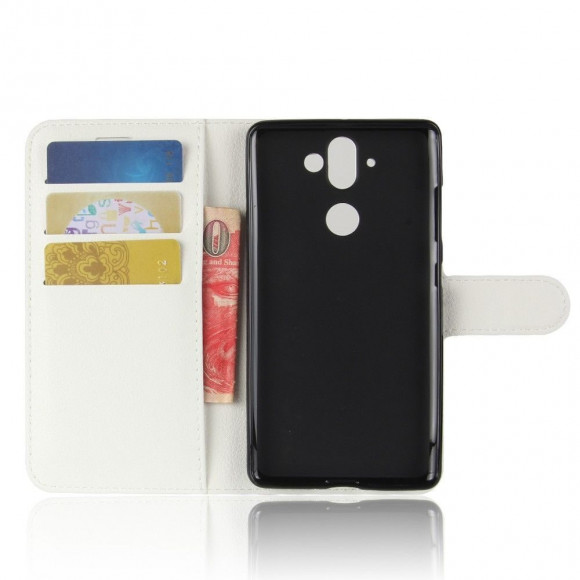 Чехол с визитницей для Nokia 8 Sirocco (белый)