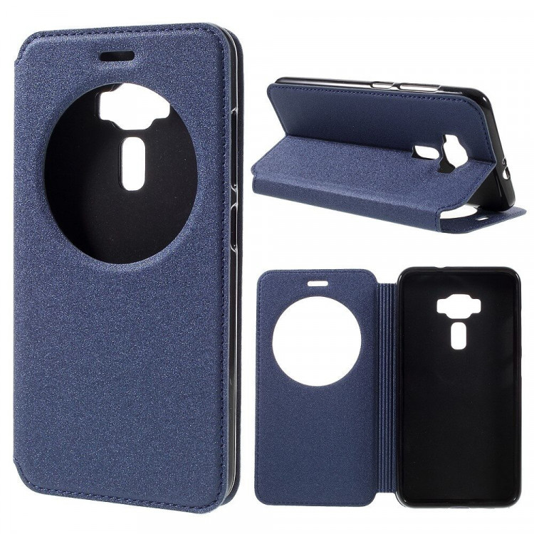 Чехол с окном для ASUS Zenfone 3 ZE552KL  (синий)