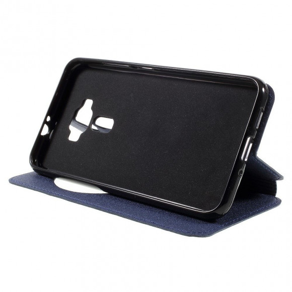 Чехол с окном для ASUS Zenfone 3 ZE552KL  (синий)