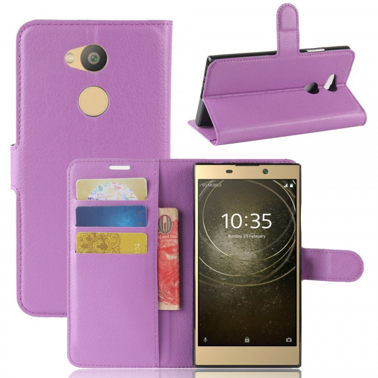 Чехол с визитницей для Sony Xperia L2 (фиолетовый)