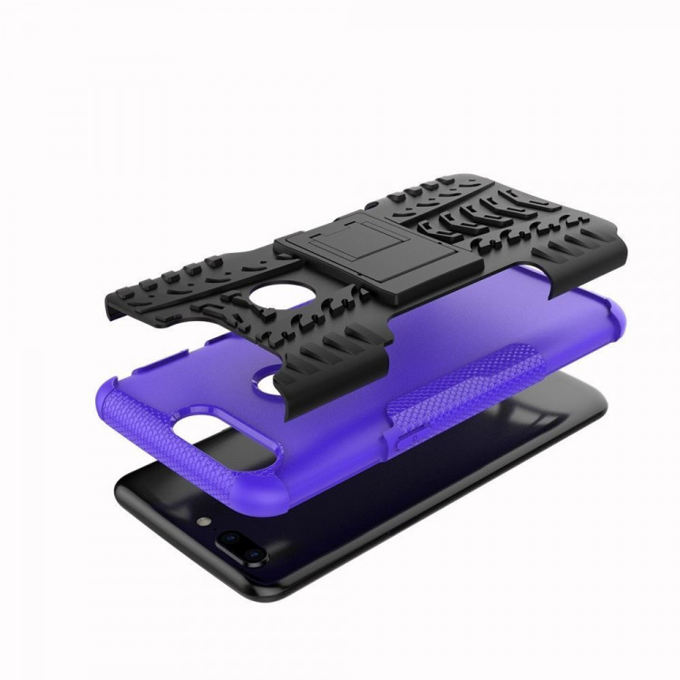 Чехол Hybrid Armor для OnePlus 5T (черный + фиолетовый)