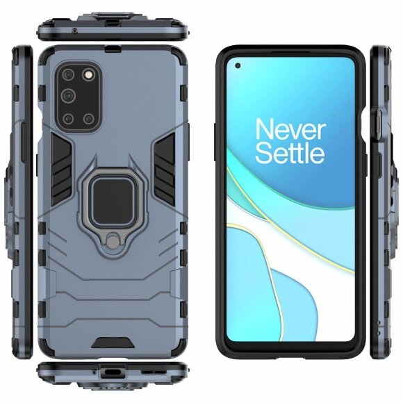 Чехол Armor Ring Holder для OnePlus 8T (темно-синий) Чехол Armor Ring Holder для OnePlus 8T (темно-синий)