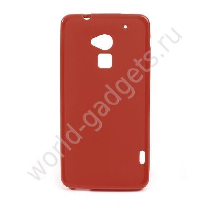 Мягкий пластиковый чехол HTC One MAX (красный)