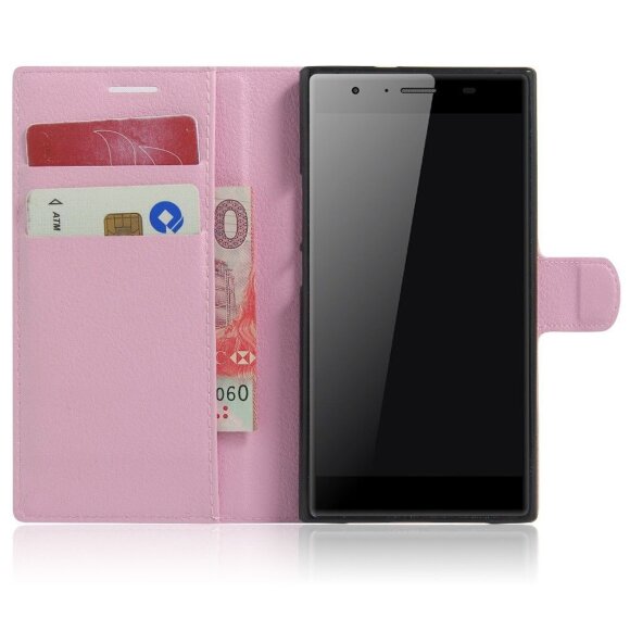 Чехол с визитницей для DOOGEE Y300 (розовый) Чехол с визитницей для DOOGEE Y300 (розовый)