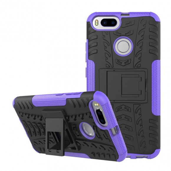 Чехол Hybrid Armor для Xiaomi Mi A1 / Mi 5X (черный + фиолетовый) Чехол Hybrid Armor для Xiaomi Mi A1 / Mi 5X (черный + фиолетовый)