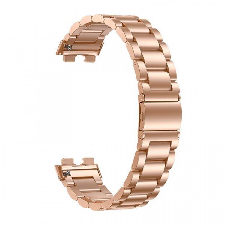 Стальной браслет для HUAWEI Band 8, HUAWEI Band 9 (розовое золото)