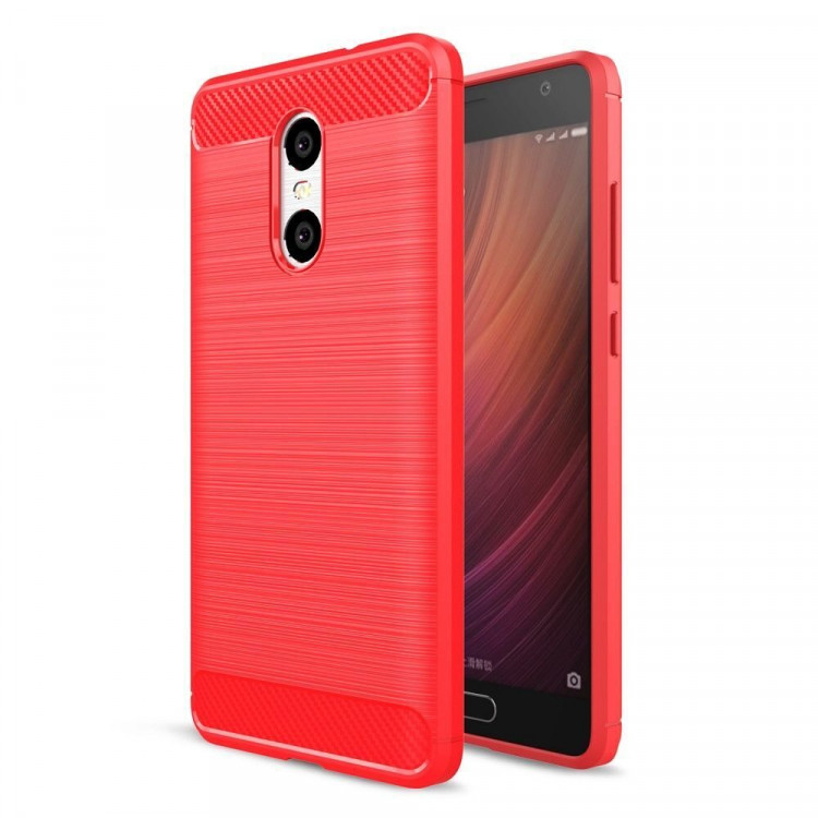 Чехол-накладка Carbon Fibre для Xiaomi Redmi Pro (красный)