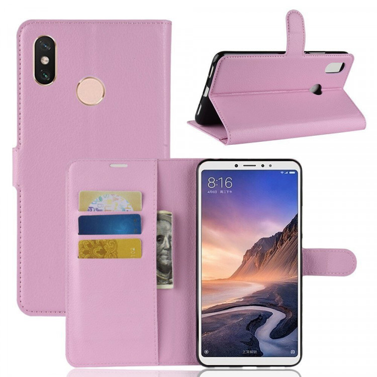Чехол с визитницей для Xiaomi Mi Max 3 (розовый)
