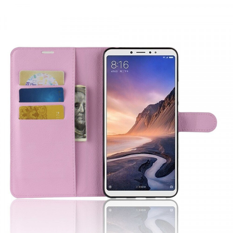 Чехол с визитницей для Xiaomi Mi Max 3 (розовый)