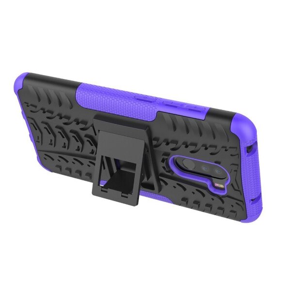 Чехол Hybrid Armor для Xiaomi Pocophone F1 / Poco F1 (черный + фиолетовый) Чехол Hybrid Armor для Xiaomi Pocophone F1 / Poco F1 (черный + фиолетовый)
