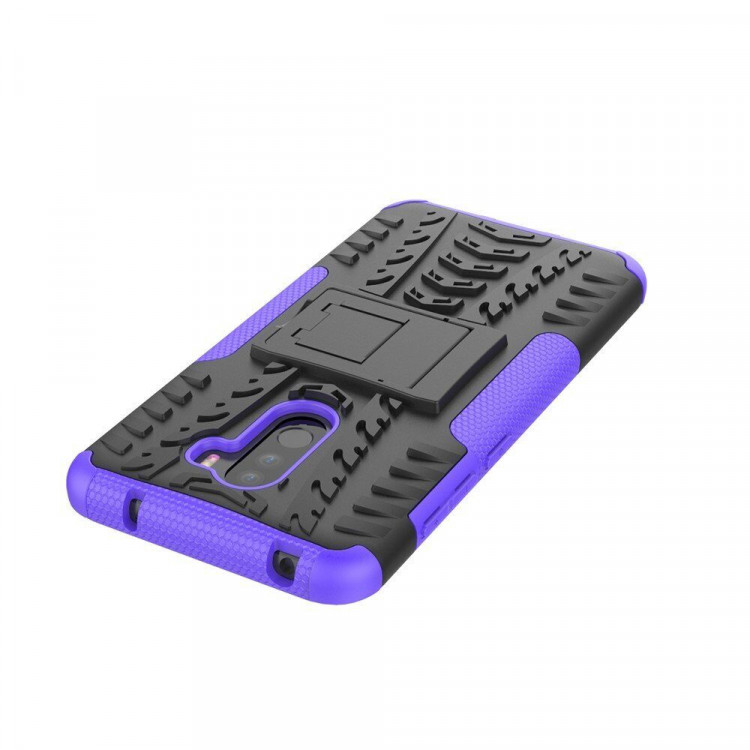Чехол Hybrid Armor для Xiaomi Pocophone F1 / Poco F1 (черный + фиолетовый)