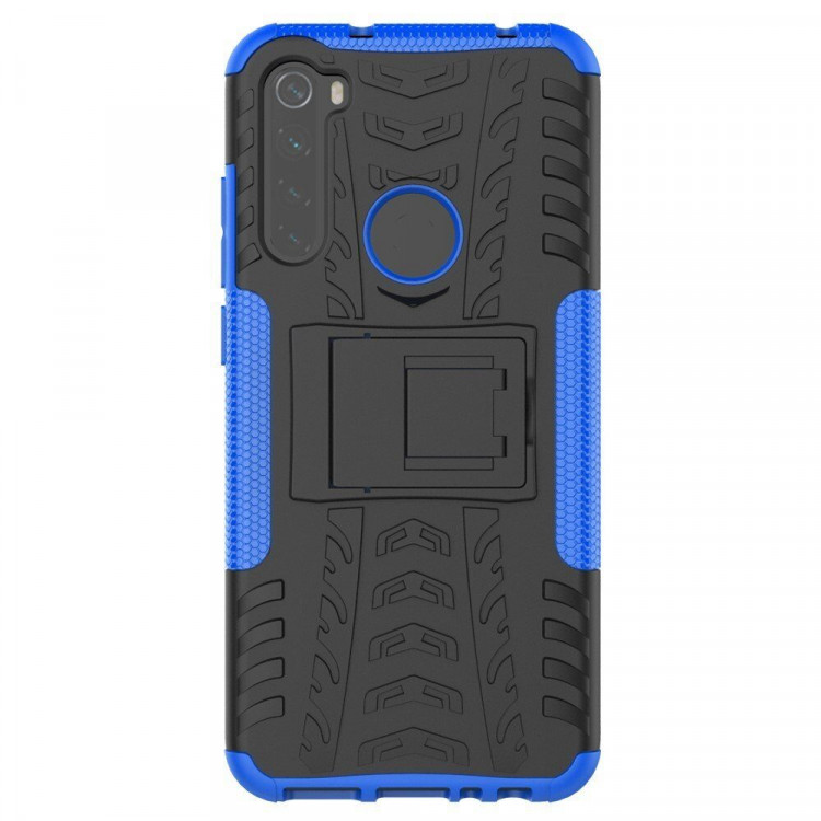 Чехол Hybrid Armor для Xiaomi Redmi Note 8T (черный + голубой)