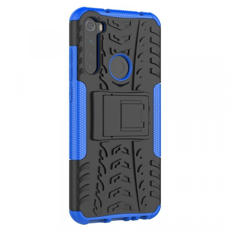 Чехол Hybrid Armor для Xiaomi Redmi Note 8T (черный + голубой)